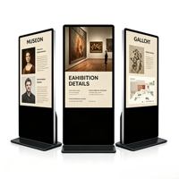 Afficheur numérique sur pied sans écran tactile 50 pouces Wifi LAN pour la réception de bureau et la publicité de marque