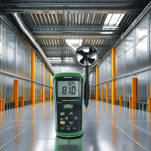 เครื่องวัดความเร็วลมแบบเทอร์โม Metravi AVM-04 ความละเอียด 0.1 ม./วินาที ความเร็วลมเริ่มต้น 0-60 หน่วยความเร็วลม ช่วงอุณหภูมิ 0-60 องศา วัสดุ PVC - Product Image 2