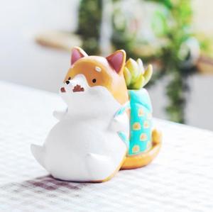 Resina Roogo home vendita all'ingrosso carino bassotto cucciolo forma di animali da compagnia in miniatura giardino di fiori <span class=keywords><strong>piante</strong></span> succulente vaso di fiori - Product Image 3