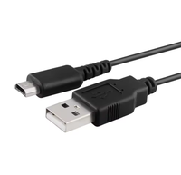 Cordon de câble de charge USB noir pour câble de chargeur d'alimentation NDSL pour Nintend DS Lite DSL