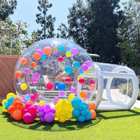 Tente bulle gonflable extérieure personnalisée pour mariage et fête, dôme igloo transparent, maison bulle gonflable en PVC transparent