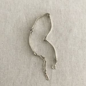 Pulsera de Plata de Ley S925 con diseño de bambú, estilo retro coreano, joyería minimalista de influencer coreano, venta al por mayor - Product Image 1