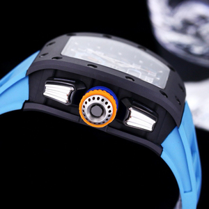 Montre de sport et d'affaires unisexe de luxe 1105, boîtier en fibre de carbone, cadran en cristal saphir, mouvement mécanique, résistance à l'eau 3BAR - Product Image 5