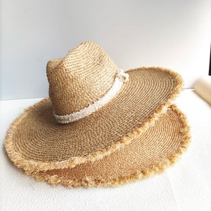 Thời trang phụ nữ Raffia rơm Fedora Hat mềm rộng Vành Panama Trilby mềm Mũ bãi biển UPF 50 + UV bảo vệ Sun hat - Product Image 2