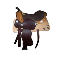 Selle Western pour cheval en cuir véritable avec arceau en bois et plastique, tailles personnalisées, qualité supérieure