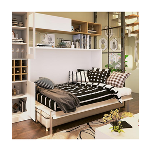 Tamaño personalizado, diseño moderno, fácil montaje, herrajes horizontales planos, cama de pared vertical encubierta con sofá cama Murphy - Product Image 1