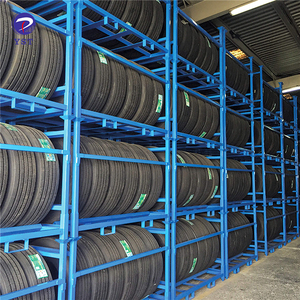 Xe nâng di động lốp kho thép <span class=keywords><strong>Pallet</strong></span> lưu trữ xe tải nặng lốp giá - Product Image 4