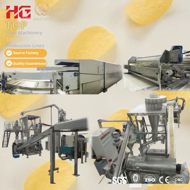 Automatic Food Processing Line for Potato Chips and Pringles Crispy Potato Chips Production Line