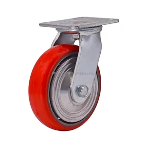 Wholesale price 4 5 6 8 inch PU swivel heavy duty polyurethane MW caster wheels