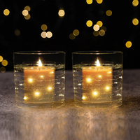 Neue Festliche Luxus-Duftkerzen im Glas mit LED, Gel-Wachs, Soja, Umweltfreundlich, Weihnachtsdekoration, Rauchfrei, Schöne Kerze