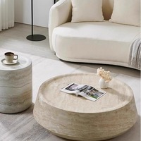 Table basse créative de petit canapé de style vintage avec design minimaliste en fibre de verre Wabi-Sabi pour salon Internet-Famous