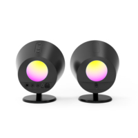 Altavoz para Juegos con Luces RGB en la Parte Delantera y Trasera, 20W RMS para PC y Teléfono, con Modo de Sonido para Juegos