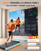 Ultraflaches Slim Walking Pad Untertisch-Laufband für Schlafzimmer, Sofa, Geräuscharmer Motor, Fitness-Trainingsgerät für Zuhause und Büro