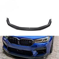 Ensemble de 3 lames de séparation avant en fibre de carbone sèche style F90 M5 LCI pour BMW M5 LCI Competition berline 4 portes 2021