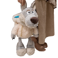 Peluche Personalizado de Lobo Malvado Grande y Peludo, Súper Suave, Alivia el Estrés, Regalo para Niños, OEM ODM