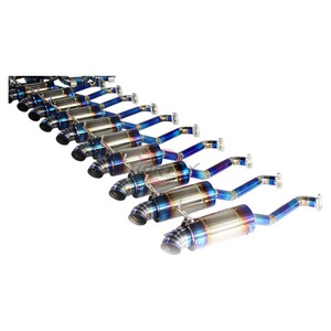 ท่อไอเสีย Vortex Ultra-Lightweight ผลิตจากไทเทเนียมอัลลอย สำหรับรถยนต์ Fit GK5 Jazz 1.5L ปี 2014-2020 ระบบ Racing Spec ขนาด 76 มม./3 นิ้ว สีฟ้าเบิร์น - Product Image 6