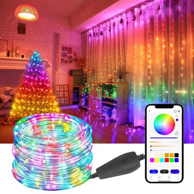Holiday Party fairy String Lights Ip65 Smart App Remote Control Copper Wire Led fairy Christmas Lights