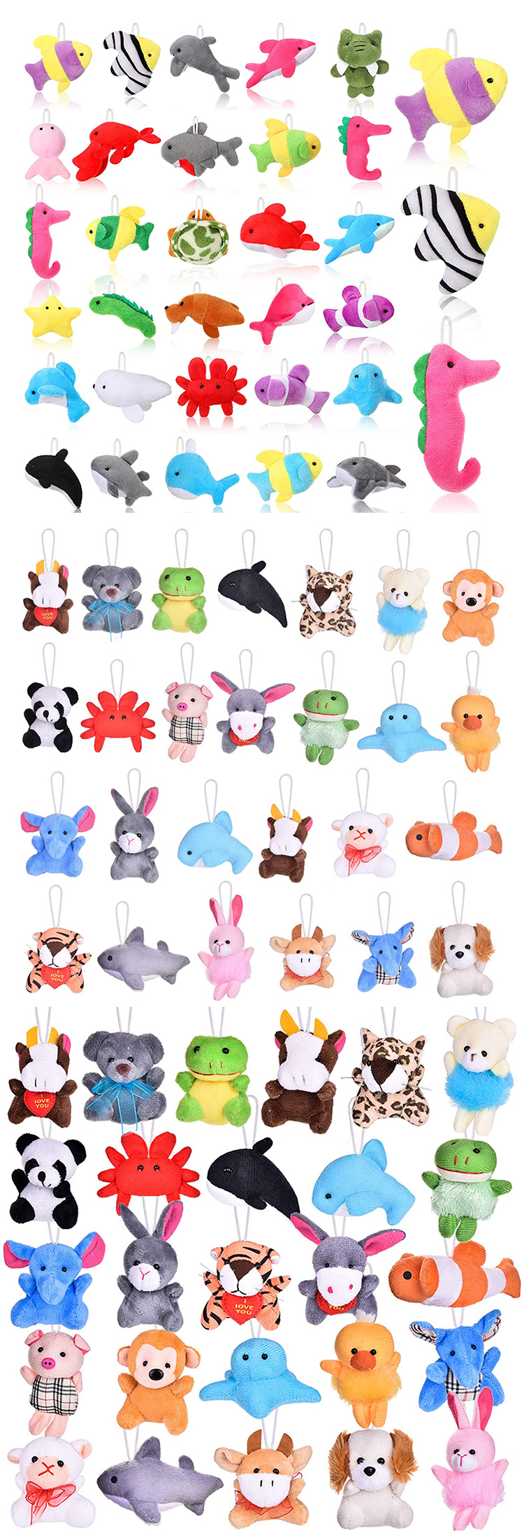 wholesale cute small mini animal plush keychain custom stuffed animals plush toy keychain
