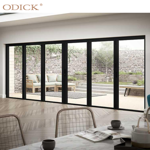 Aluminuglassio Slide muslimex porte anodizzate Germsilverr vetro Bifold per case <span class=keywords><strong>Design</strong></span> grafico pieghevole impermeabile in metallo - Product Image 6