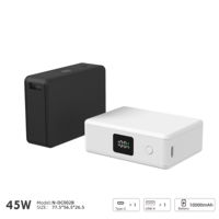 Qi2 45W 3 en 1 Banco de energía de carga inalámbrica magnética Estación de batería plegable 10000mAh 20W PD para iPhone y Apple Watch