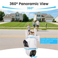 Cámara de Seguridad Solar de 8MP CMOS con Doble Lente, Visión Nocturna, Audio Bidireccional, Tarjeta SD, 1 Año de Garantía, Grabación en la Nube, IP65