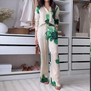 Summer Casual Women's Fashionable Print Shirt and Pants Set 2 Piece Set for Women 2024 Club <strong>Clothing</strong> - Product Image 4
