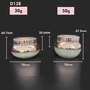 Luxury Cosmetic Jar 30g 50g Cosmetic Packaging Set Top Cap Decoration Cream Jar Case 30g 50g Dual-layer Plastic Bottle With Lid
