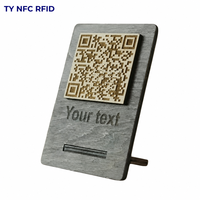 Carte NFC en bois étanche avec logo personnalisé, étiquette de retour d'information sans contact pour hôtel, restaurant, commerce de détail