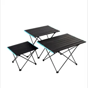 Outdoor Camping Aluminium Draagbare Klaptafel Met 4 Klapstoelen Camping Picknick Party Eettafel