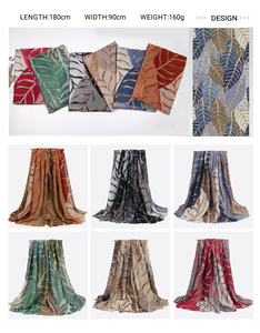 Écharpe en satin de soie de luxe pour femme 180x90cm, châle double face à imprimé feuilles, élégant et doux pour la mode hivernale - Product Image 6