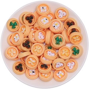 Cabujón de resina en miniatura 3D, artesanía ecológica, Pizza, pan, pastel, <span class=keywords><strong>hamburguesa</strong></span>, diseños de estilo Flatback para recuerdos de Navidad - Product Image 3