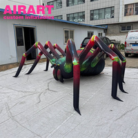 Décorations de cour pour Halloween, araignée gonflable colorée
