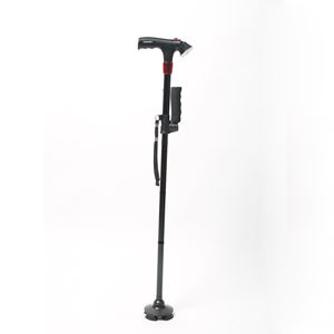 Multifungsi Tua Lipat Tongkat Jalan dengan Lampu LED dan Alertor Disesuaikan Tongkat dengan Dua Pegangan - Product Image 4