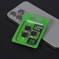 Protection d'objectif caméra en verre Eagle Eye pour iPhone 11 12 13 14 16 17 18 Pro Max, film d'objectif caméra monobloc à trois trous, vente en gros