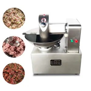 2023 GRANDE Aço Inoxidável Velocidade Dupla Aço Inoxidável Elétrico Meat Bowl Cutter/Máquina De Corte De Carne/5L Máquina Chopper Carne