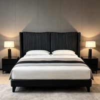 Cadre de lit rembourré de haute qualité pour la maison et l'hôtel, design moderne, lit double