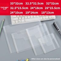 Bolsa de Documentos Transparente de PVC con Logotipo Personalizado, Tamaño A7, Horizontal/Vertical, para Facturas y Recibos, con Inserto en Forma de U