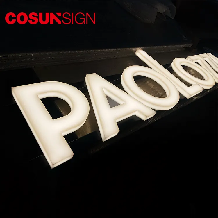 COSUN في الهواء الطلق لافتة بأحرف led 3d led الاكريليك إلكتروني علامة الخارجي التجزئة تسجيل مخصص