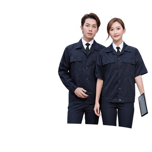 Custom Cotton Workwear Uniform Half-sleeve Breathable Stain-resistant Wear-resistant Workshop Factory Clothes