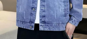 <span class=keywords><strong>เสื้อ</strong></span>แจ็คเก็ตยีนส์สีดำน้ำเงินสำหรับผู้ชาย RNSHANGER รุ่นสปริง/ออทั่ม แบบใหม่ สีพื้นเรียบง่าย ปกคอพับได้ <span class=keywords><strong>เสื้อ</strong></span>โค้ทยีนส์ลำลองสำหรับผู้ชาย - Product Image 6
