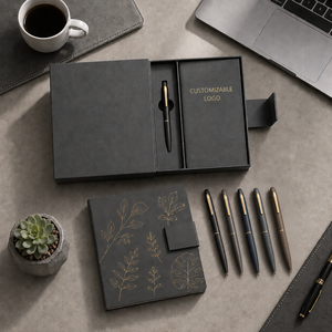 Set Regalo Ufficiale Personalizzato di Lusso con Blocco Note A5 in Inglese, Diario <span class=keywords><strong>e</strong></span> Penna in Confezione Elegante - Product Image 5