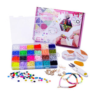 Gran oferta 2025, cuentas de arcilla polimérica coloridas de alta calidad, cuentas de arcilla decorativas redondas planas de 6mm, juego de cuentas de arcilla Diy con dijes - Product Image 5