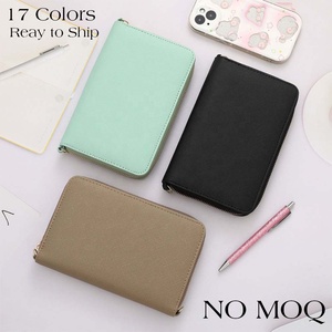 Hongbo bán chạy nhất 17-màu Saffiano Da A6 Ngân Sách chất kết dính ví nhỏ Zippy bìa cứng Vòng chất kết dính văn phòng Quà Tặng tiền mặt nhật ký - Product Image 3