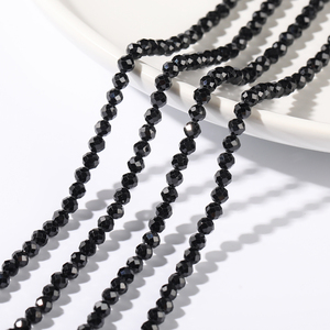JD GEMS 2-4mm Natural Faceted <strong>Black</strong> Spinel <strong>Beads</strong> Surface Cut Gemstone String Mini Size Crystal <strong>Beads</strong> - Product Image 4