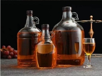 Grande bouteille de vin rouge de Californie vide, en verre épaissi, scellée, pour brassage maison, distribution de médicaments ou de vin blanc