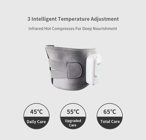 समायोज्य हीटिंग और कंपन लपेटें कमर इलेक्ट्रिक गर्म मालिश बेल्ट - Product Image 4