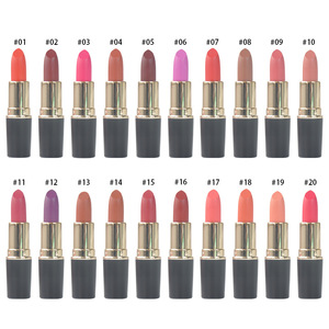 Yinsenka — <span class=keywords><strong>rouge</strong></span> à lèvres en velours, Tube rond doré, Logo personnalisé mat Vegan - Product Image 1