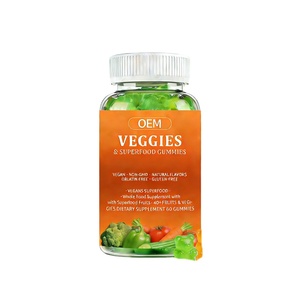 Gummies Probiotiques Biologiques Fruits et Légumes Marque Blanche OEM Sans Sucre Antioxydant Soutien Beauté 40+ Nutriments Superaliment Vert - Product Image 5