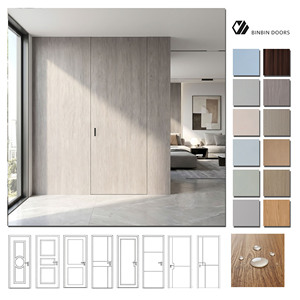 <span class=keywords><strong>Porte</strong></span> de chambre <span class=keywords><strong>acoustique</strong></span> invisible professionnelle 46 dB, étanche et anti-humidité, recouverte de vinyle, pour bâtiments haut de gamme - Product Image 1