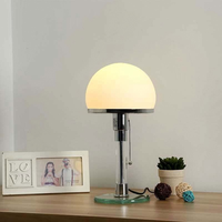Lampe de table au design moderne danois Bauhaus, style nordique simple, lampe de lecture pour bureau, chambre à coucher, chevet, abat-jour rond nordique